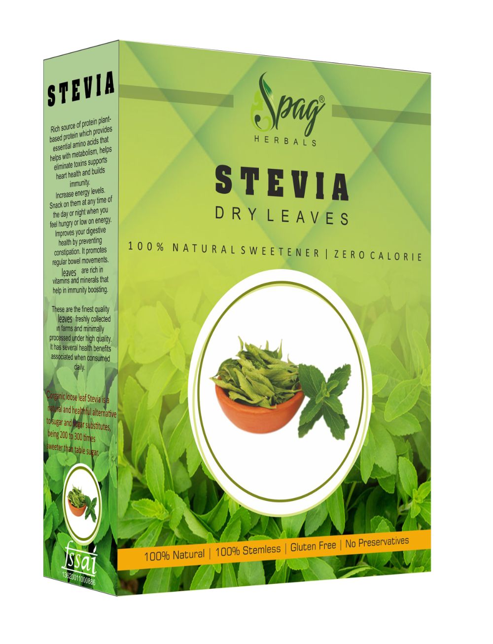 Spag Herbals Stevia Dry Leaves