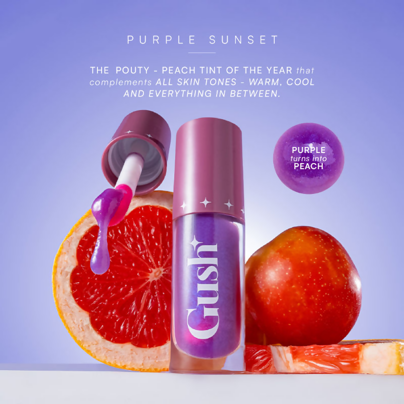 Gush Beauty H-Inched Transformative Glossy Lip Tint - Purple Sunset