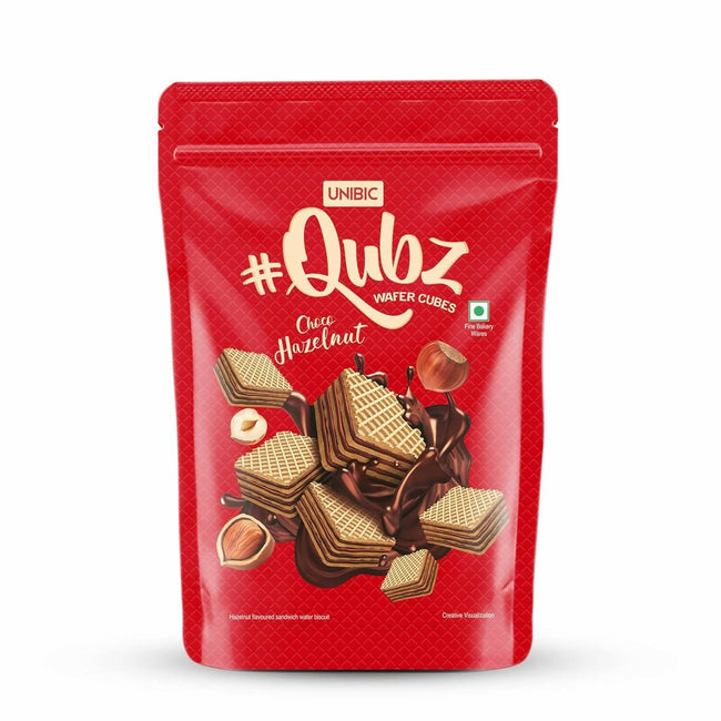 Unibic Qubz Wafer Biscuits Hazelnut Flavour Hover Image
