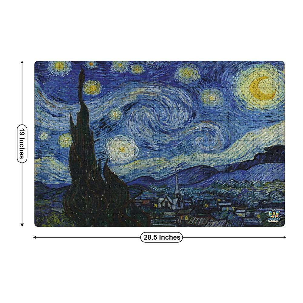 Webby Wooden Starry Night Painting Jigsaw Puzzle-1000 Pcs