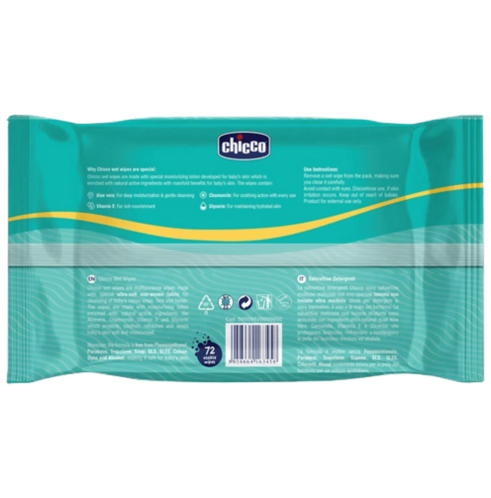 Chicco Wet Wipes Soft & Moisturizing