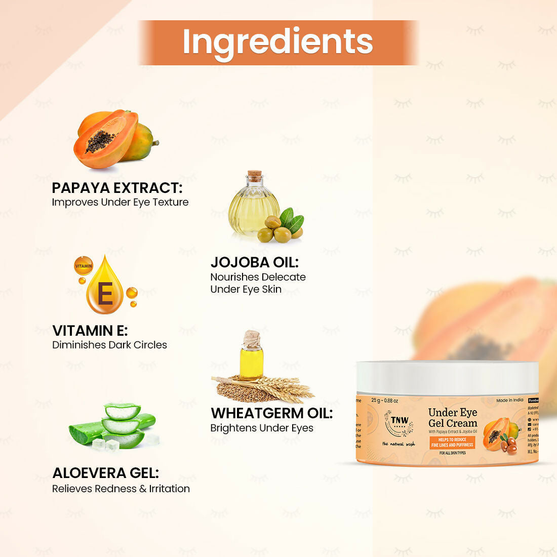 The Natural Wash Under Eye Gel Cream