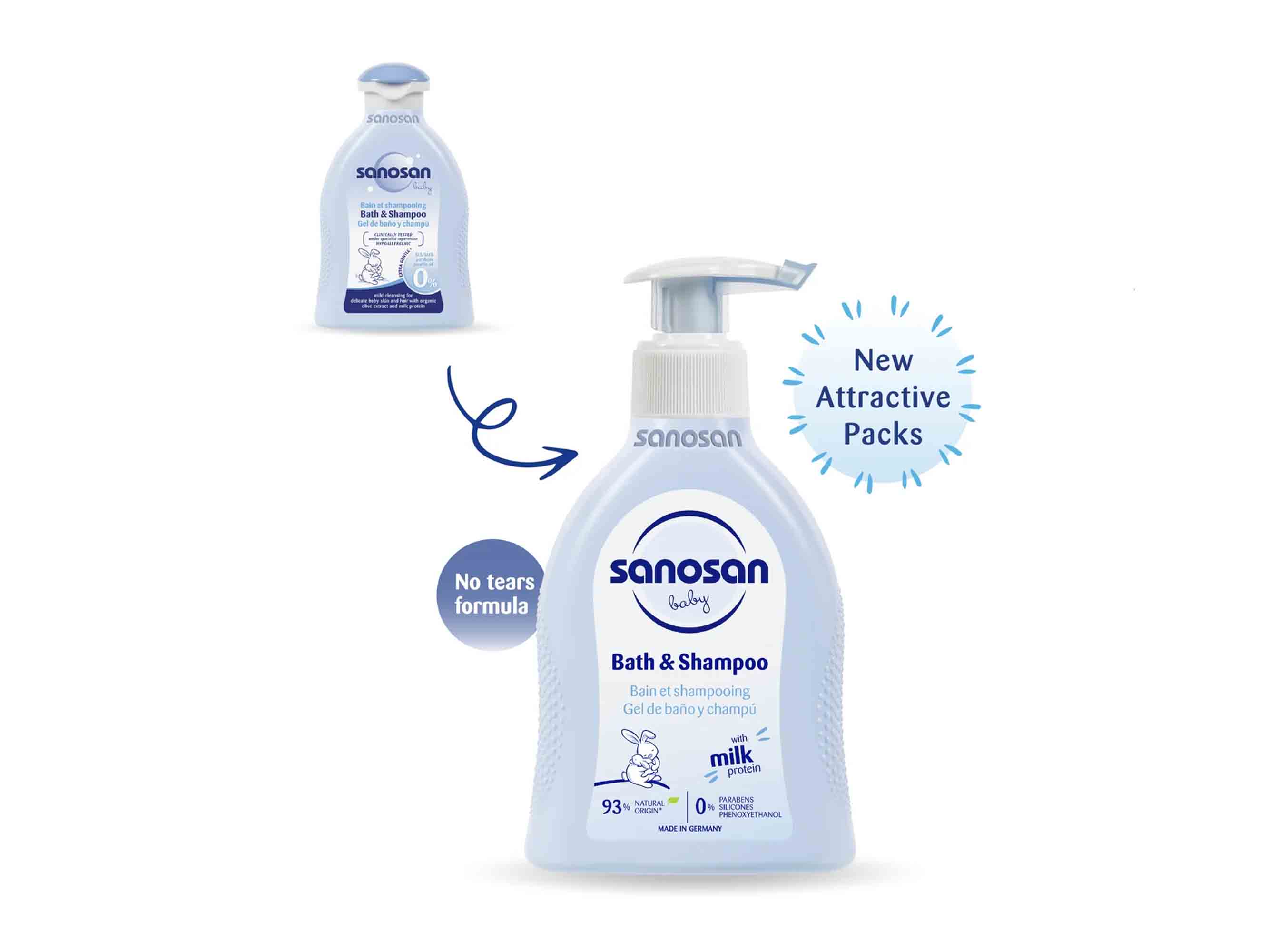 Sanosan Baby Milk Protein Bath & Shampoo