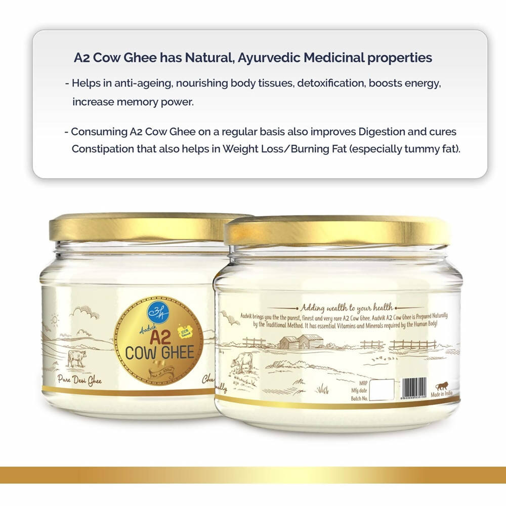 Aadvik A2 Cow Ghee | A2 Gir Cow Ghee | Bilona Method Cultured Ghee