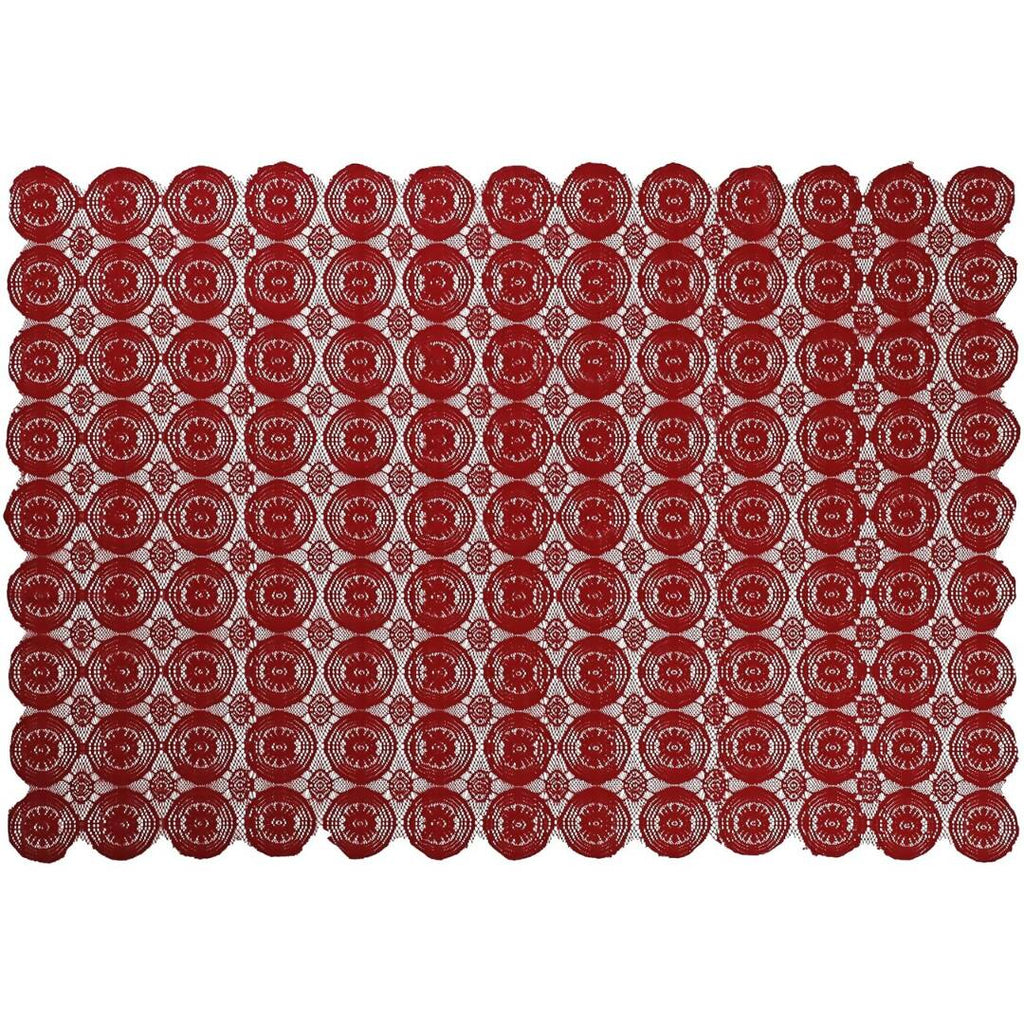 Stitchnest Net 4 Seater Table Cover - Maroon