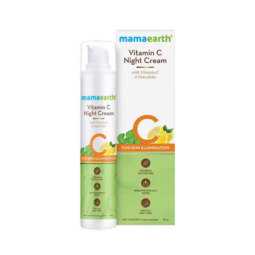 Mamaearth Vitamin C Night Cream with Vitamin C and Gotu Kola for Skin Illumination Hover Image