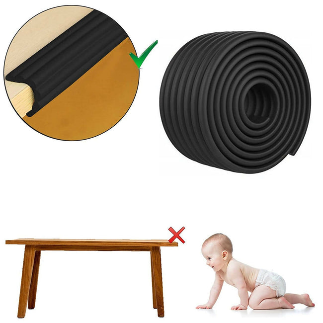 Safe-O-Kid Multi Functional 2 Meter Edge Guard, Black For Kids Protection Main Image
