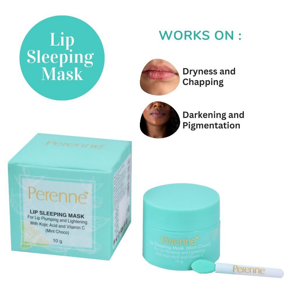 Perenne Lip Sleeping Mask With Kojic Acid & Vitamin C - Mint Choco