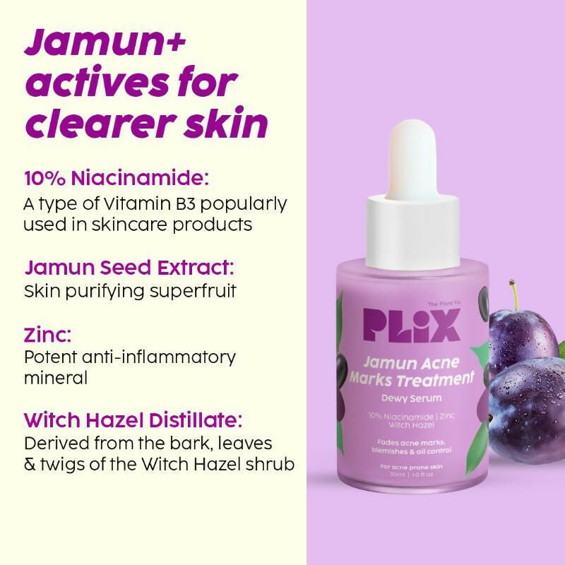 PLIX The Plant Fix Jamun Face Wash & Acne Marks Serum Combo