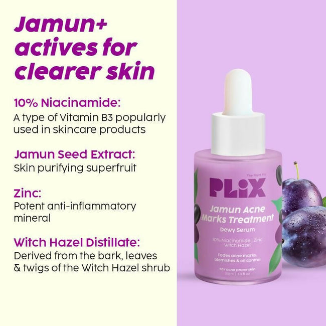 PLIX The Plant Fix Jamun Face Wash & Acne Marks Serum Combo Main Image