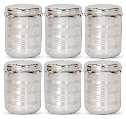 Stainless Steel Canisters 6 Pieces Hover Image