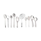 Stainless Steel Cooking and Serving Spoon - Set of 10