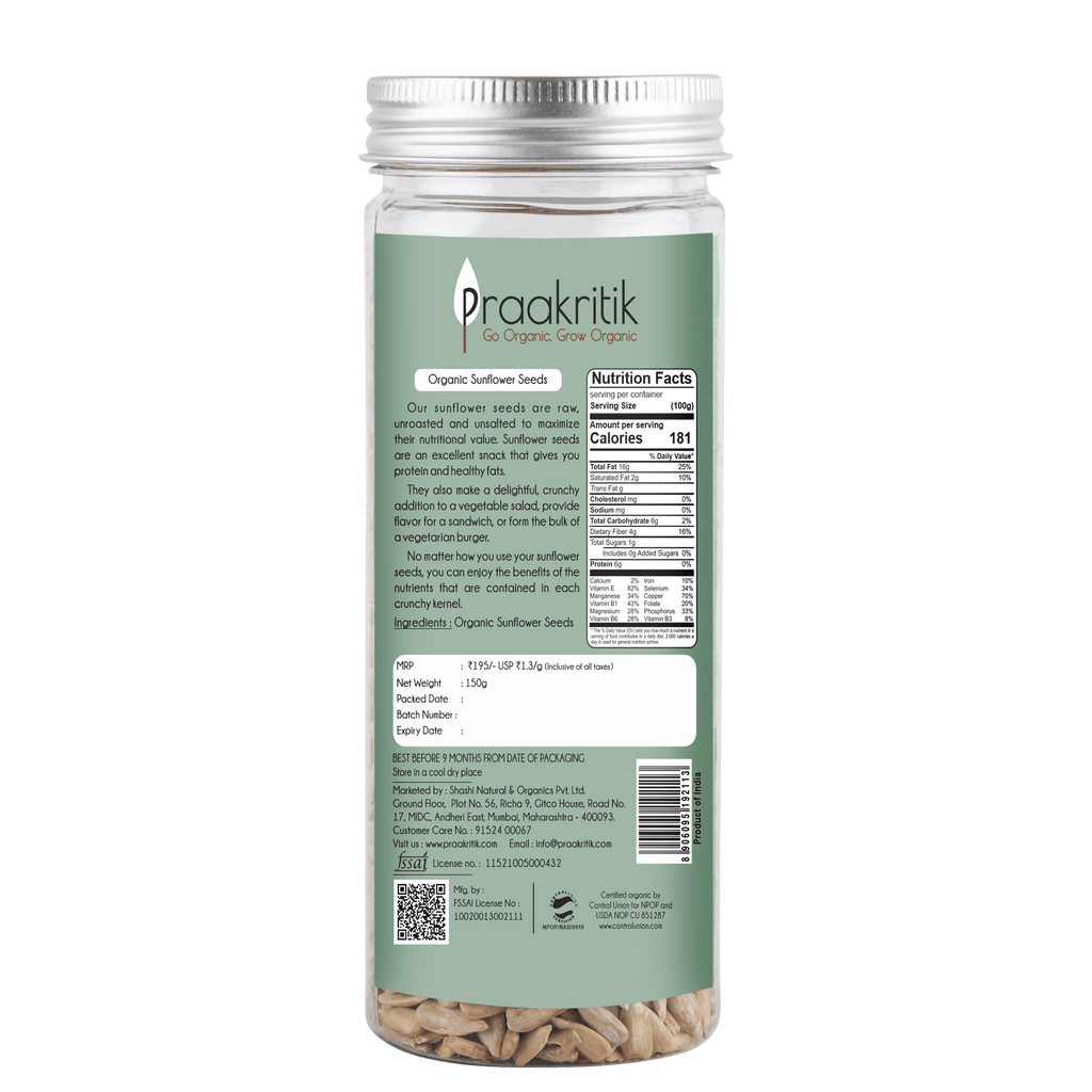 Praakritik Organic Sunflower seeds