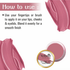 Vellasio Vegan Lip and cheek tint - Pink Brown
