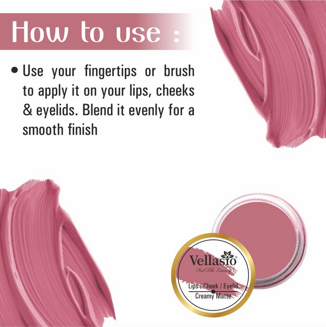 Vellasio Vegan Lip and cheek tint - Pink Brown Main Image