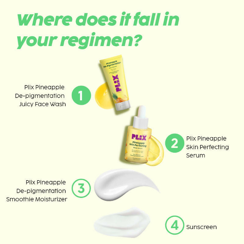 PLIX The Plant Pineapple De-Pigmentation Regime with Juicy Facewash & Serum