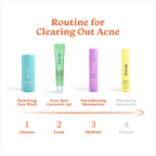 Foxtale ABC of Acne Control Trio Skin Care Kit: Acne Spot Correct Gel + Cleanser Face Wash + Ceramide Moisturizer