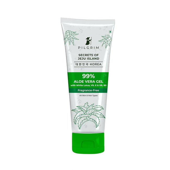 Pilgrim Korean 99% Pure Aloe Vera Gel with Vitamin E & Vitamin B5, Hydrates & Soothes Skin - Korean Skin Care Hover Image