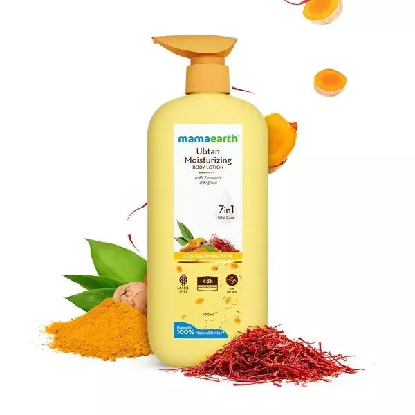 Mamaearth Ubtan Moisturizing Body Lotion with Turmeric & Saffron For Glowing Skin Main Image