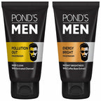 Ponds Men Pollution Out Face Wash For Deep Clean & Men Energy Bright Face Wash For Instant Brightness Combo