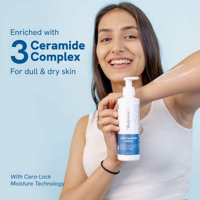 BeBodywise 0.5% Ceramide Body Lotion with Hyaluronic Acid - Prevents Dryness & Repairs Skin Barrier Main Image