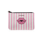 Colorbar Pouch Lips & Lashes Flat Pouches (Set Of Two) - White+Blush Pink