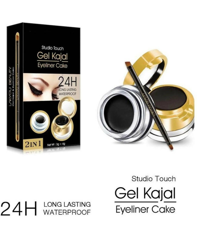 Maliao Professional Studio Touch 24H Long-Lasting Waterproof 2In1 Gel Kajal & Eyeliner Cake Main Image
