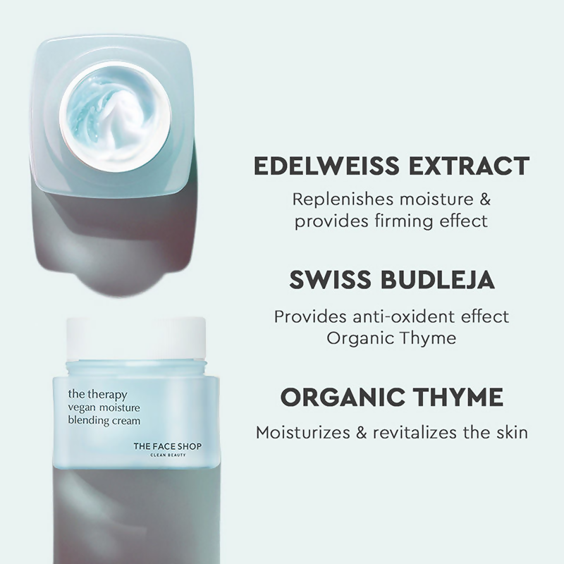 The Face Shop The Therapy Vegan Moisture Blending Cream - Korean Skincare