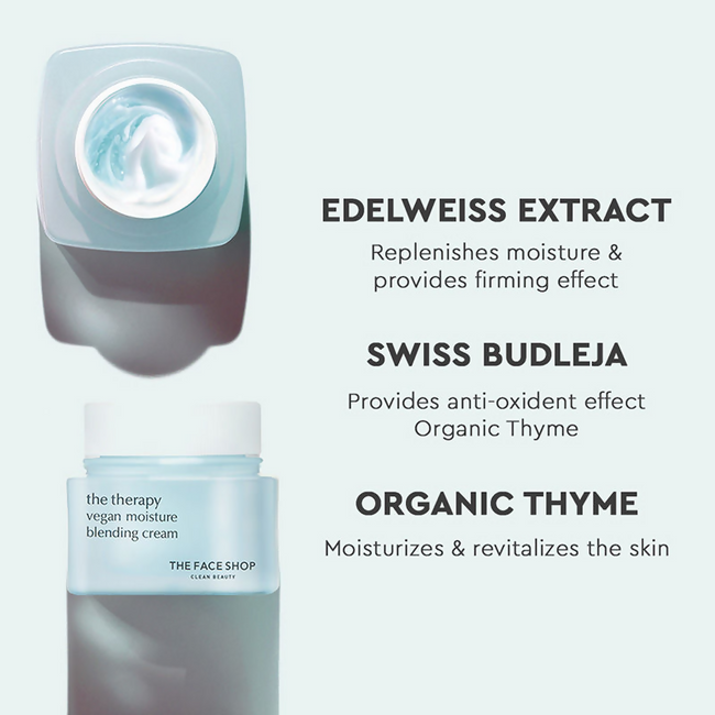 The Face Shop The Therapy Vegan Moisture Blending Cream - Korean Skincare Main Image
