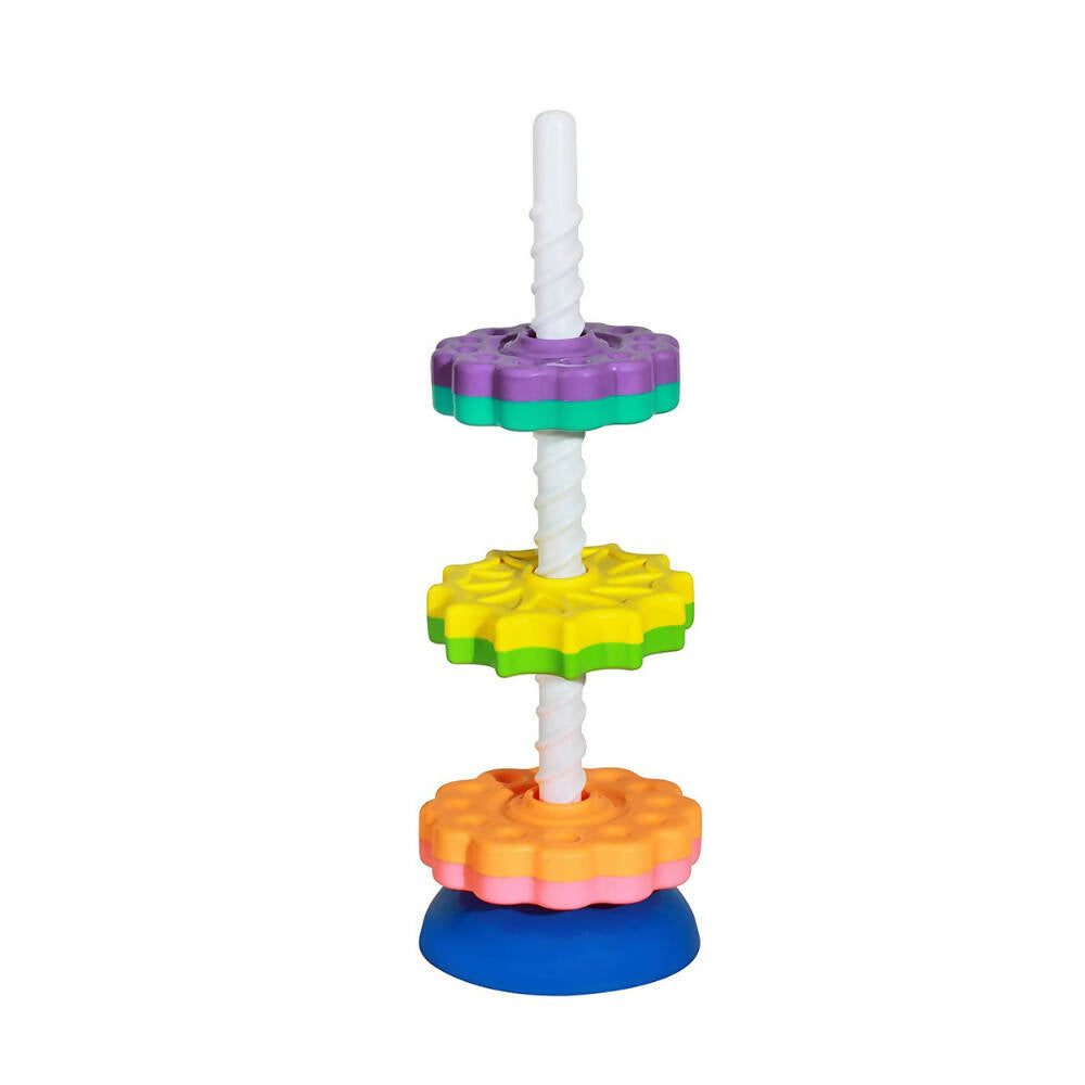 Sardar Ji Ki Dukan Spinning Tower Toy For Kids | Set Of 6 Multi Color Rings Toy For Toddlers To Improve The Dedication And Imagination (Multi Color)
