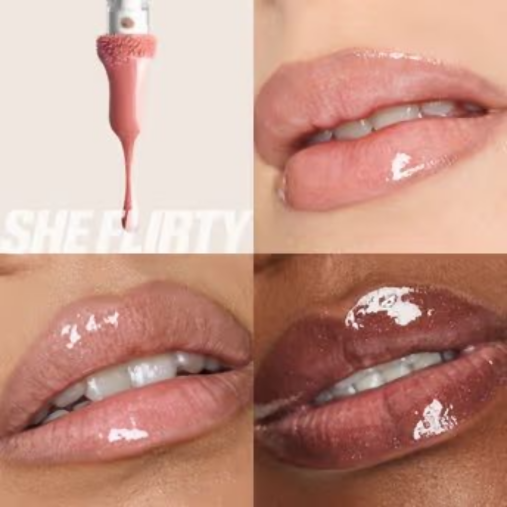 Huda Beauty Icy Nude Faux Filler Lip Gloss - She Flirty