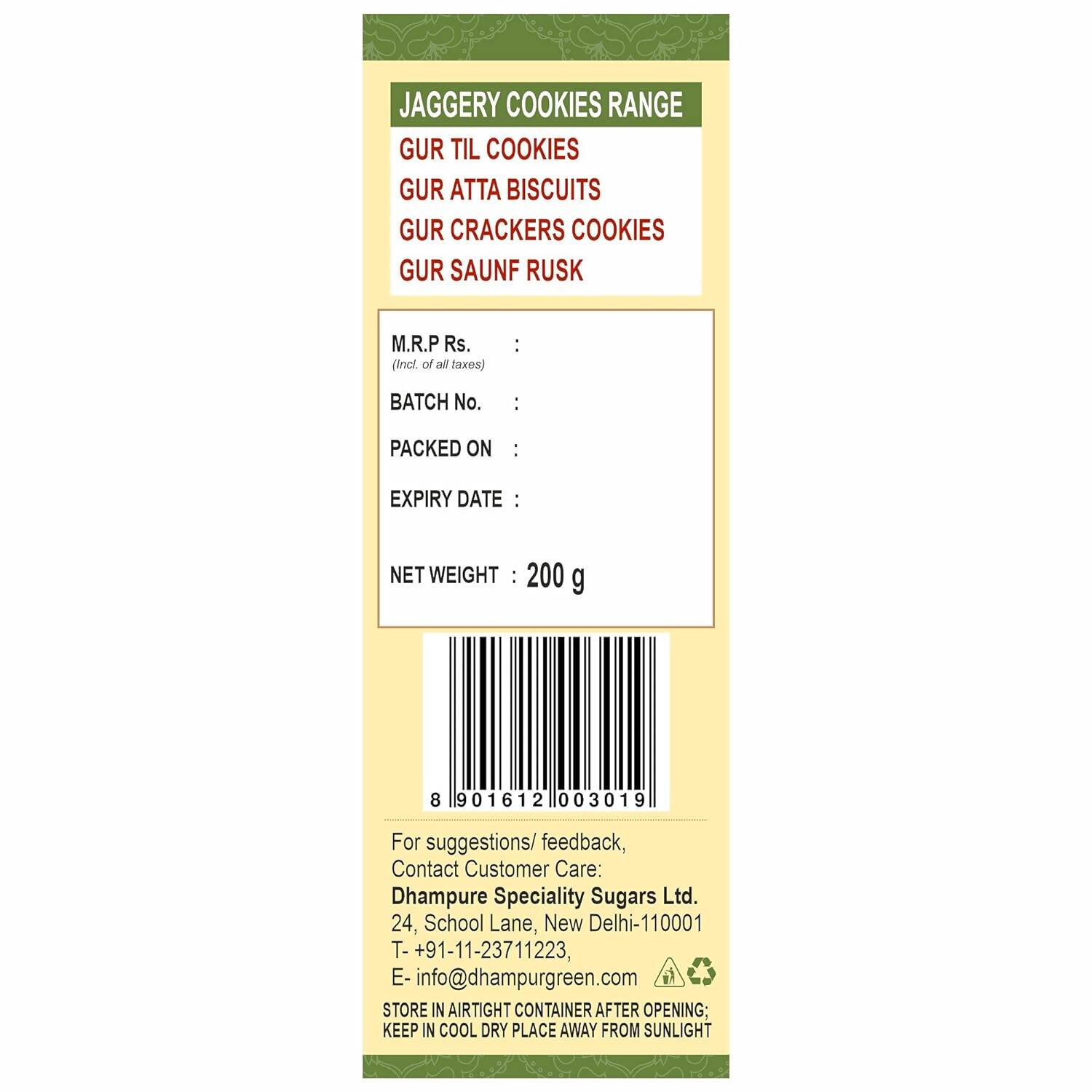 Dhampur Green Gur Oats Cookies