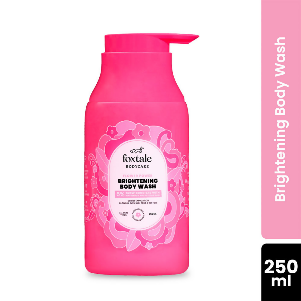 Foxtale Brightening Body Wash With Glycolic Acid & Niacinamide For Glowing Skin