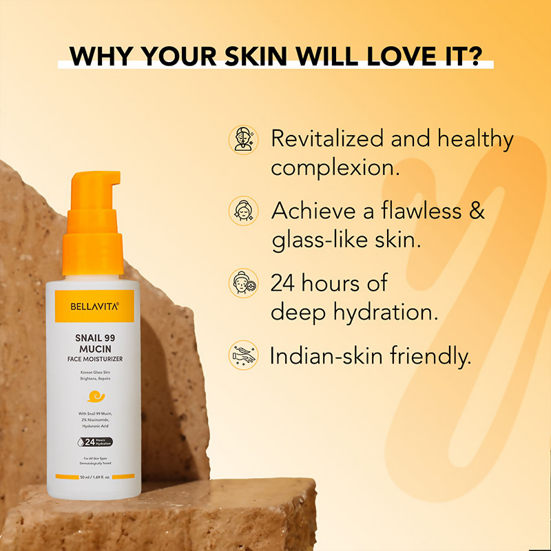 Bella Vita Organic Snail 99 Mucin Face Moisturizer