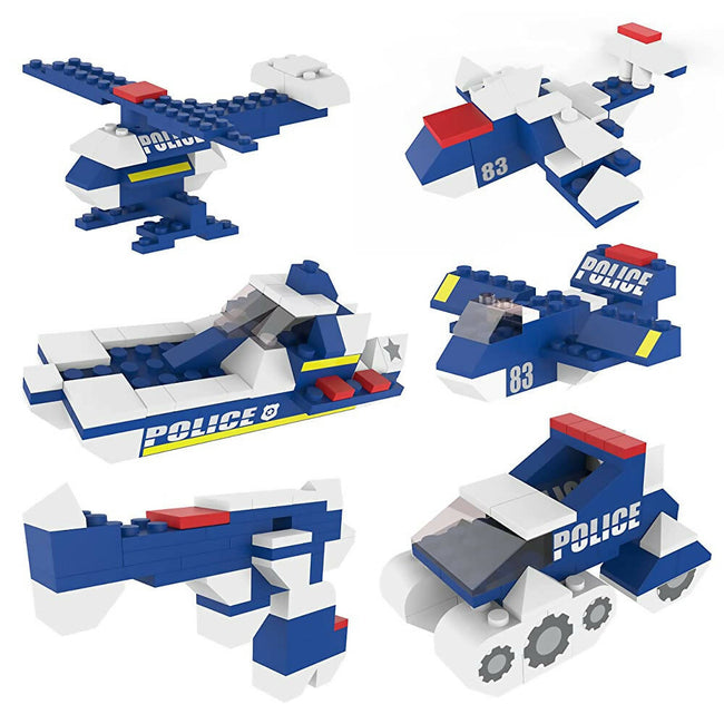 Webby 6 in 1 Police ABS Building Blocks Kit for Kids (169 Pcs) Main Image