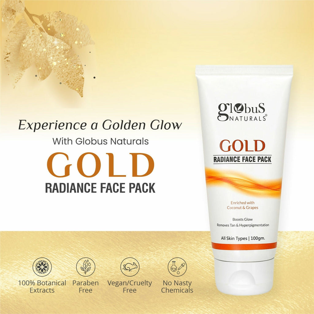Globus Naturals Gold Radiance Anti Ageing & Brightening Face Pack