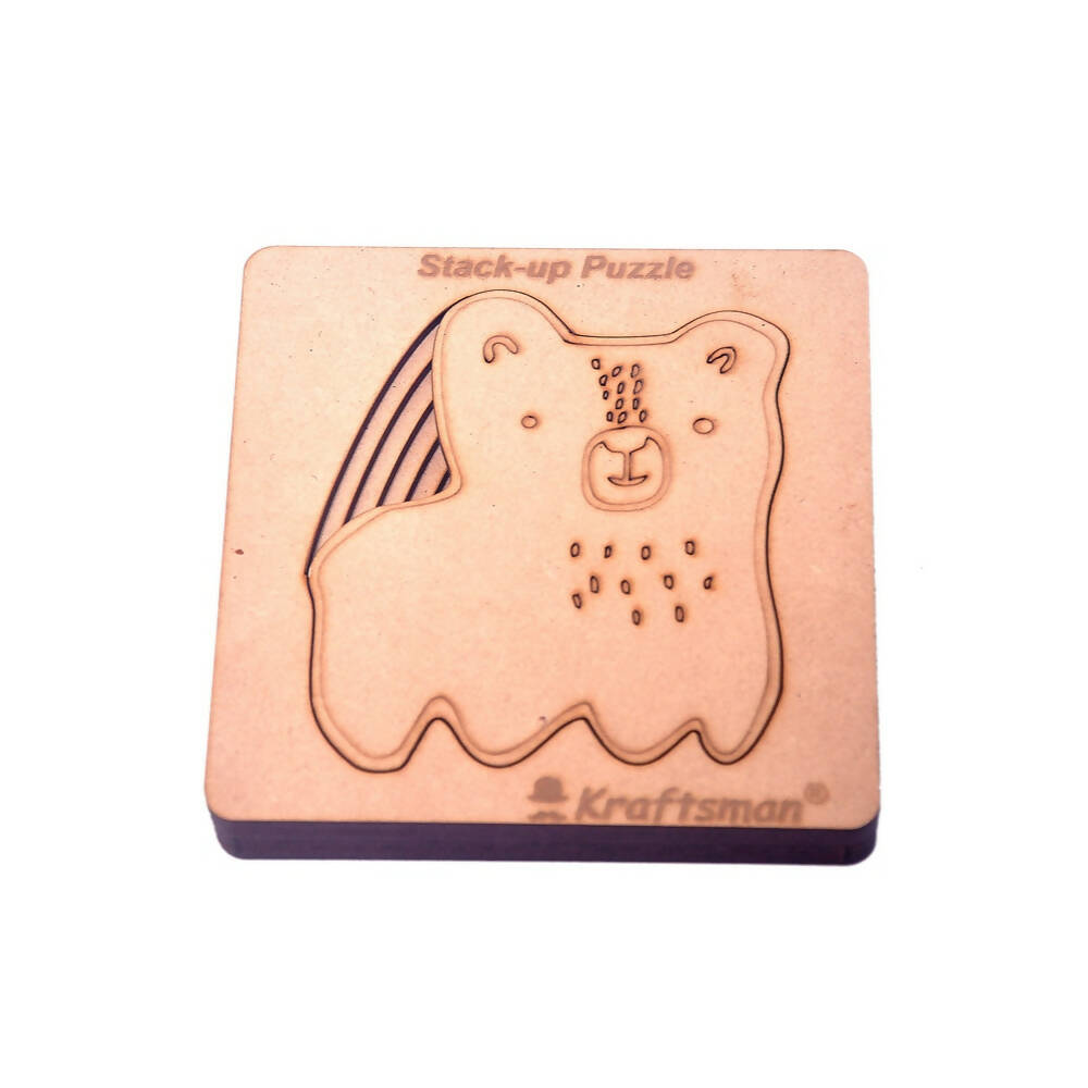 Kraftsman Stack up Puzzles/ Layered Puzzle Cute Dog Shape for Kids | Color Kit Included | 6 Pieces Puzzle