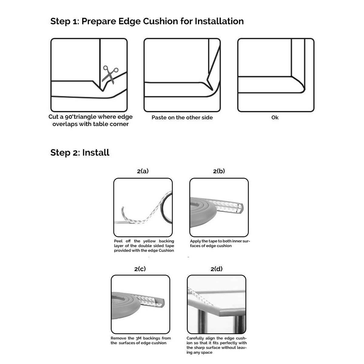 Safe-O-Kid Easy to use Baby Safety Long Pattern Edge Guard Roll 2 meter long-Blue