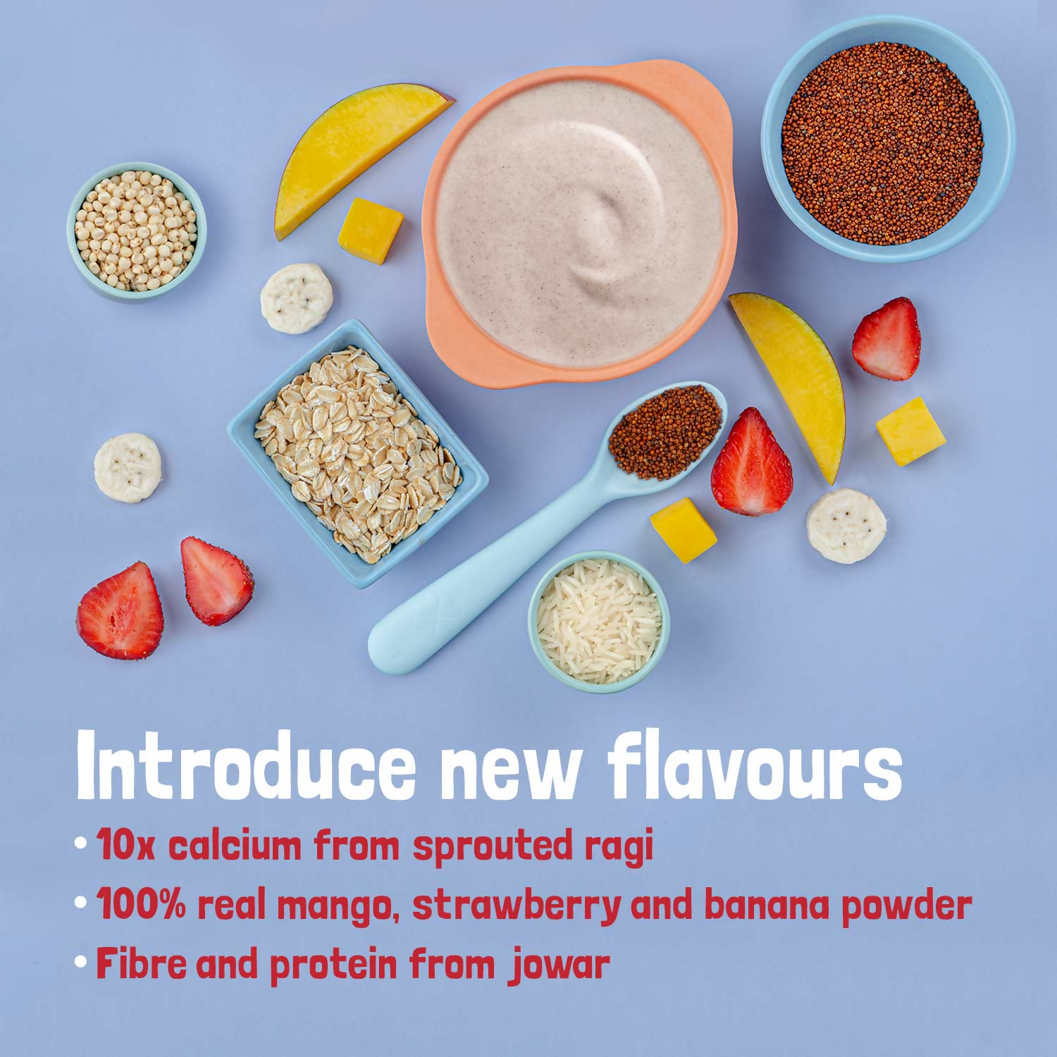 Slurrp Farm Multigrain Millets and Mixed Fruit Cereal with Milk