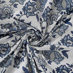 Rudra Bazaar Blue 210 TC Cotton Double King Bedsheet With 2 Pillow Covers