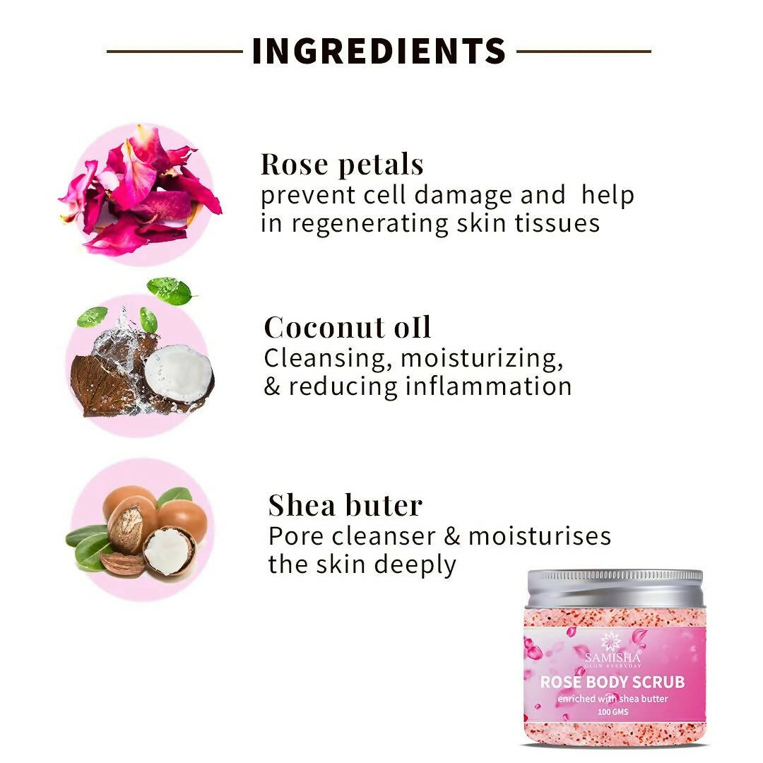 Samisha Rose Body Scrub With Shea Butter