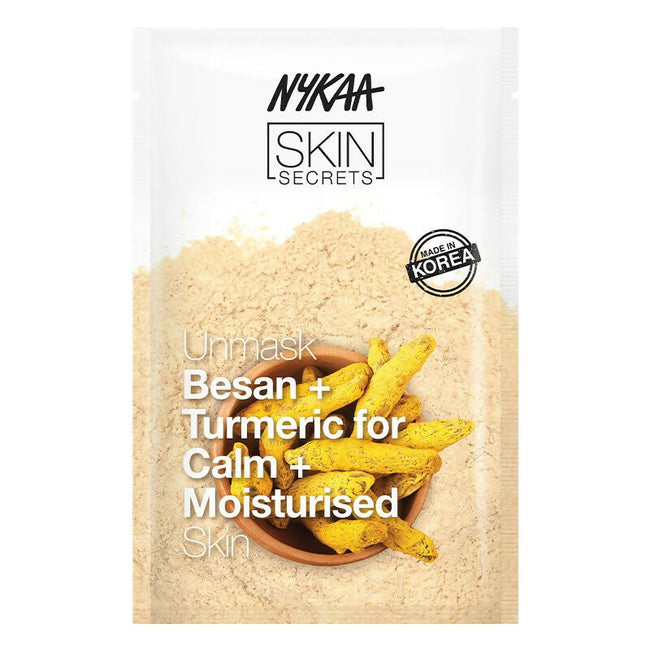Nykaa Skin Secrets Indian Rituals Besan + Turmeric Sheet Mask For Calm & Moisturised Skin Hover Image