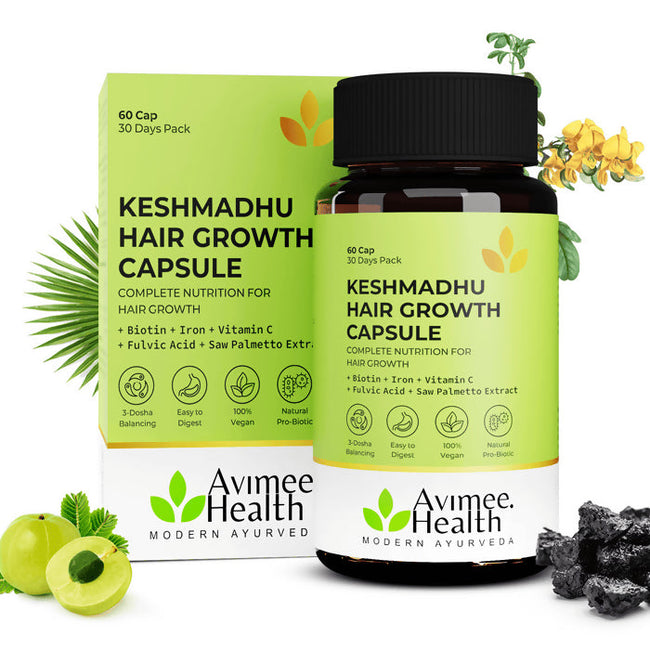 Avimee Herbal Keshmadhu Hair Growth Capsule with Biotin Main Image