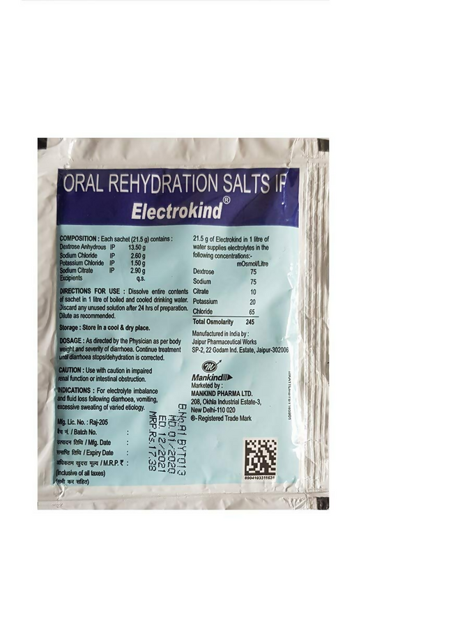 Electrokind - Sachets Oral Rehydration Salts Main Image