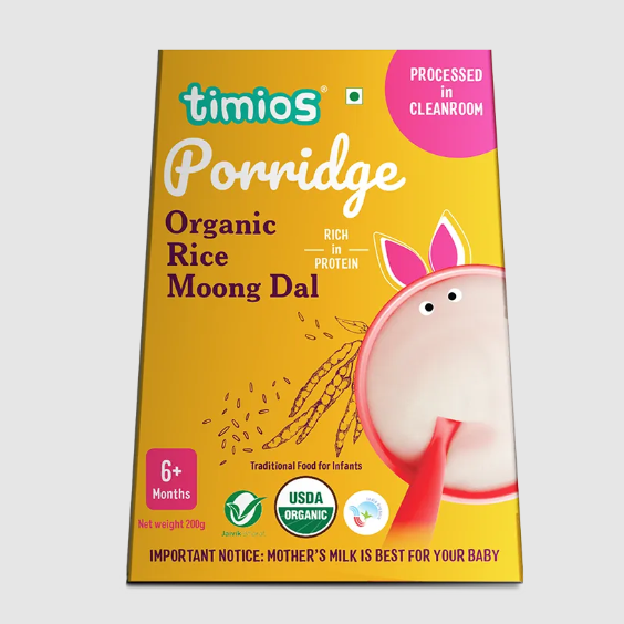 Timios Organic Rice Moong Dal Porridge Hover Image