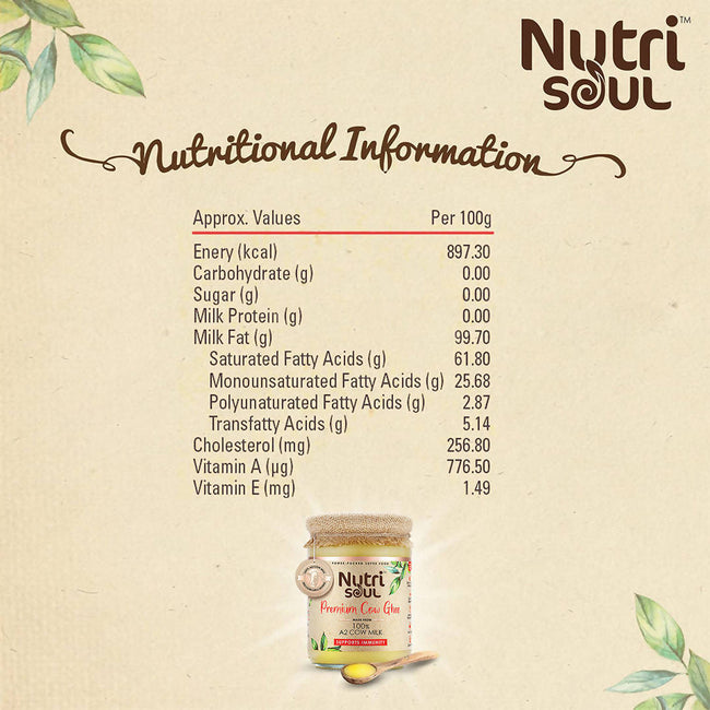 Nutrisoul Premium Cow Ghee | Pure and Natural Desi Ghee | Organic Cow Ghee Main Image