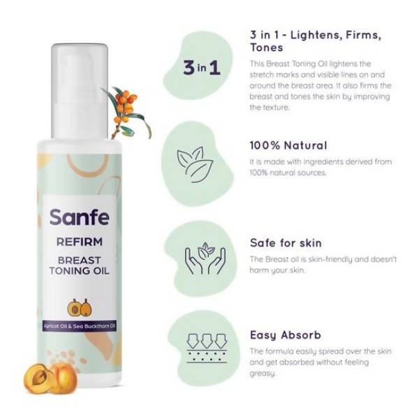 Sanfe Refirm Breast Toning Oil + Retone Nipple Depigmenting Serum Combo