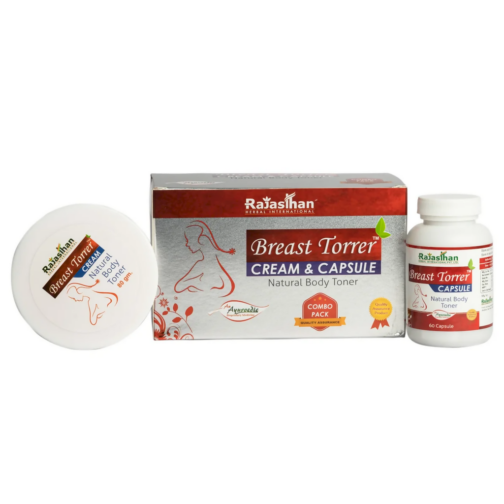 Rajasthan Herbals Breast Torrer Enlargement Cream & Capsules Combo