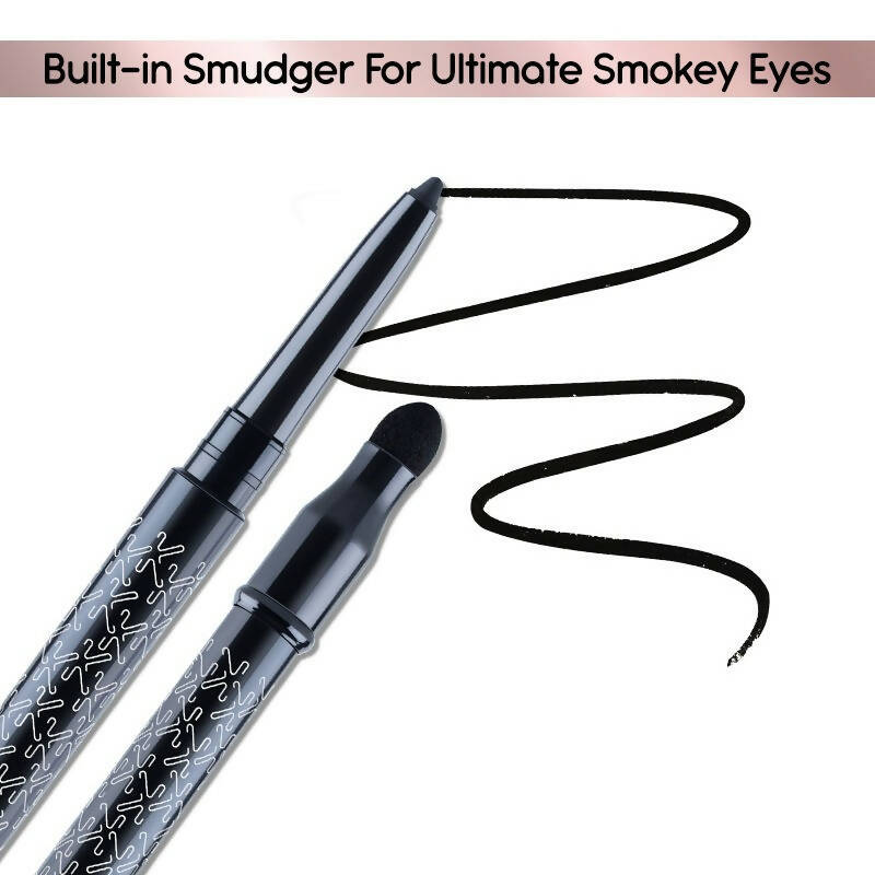 Kay Beauty By Katrina Kaif Waterproof Smokey Kajal with Smudger - Raven Hue