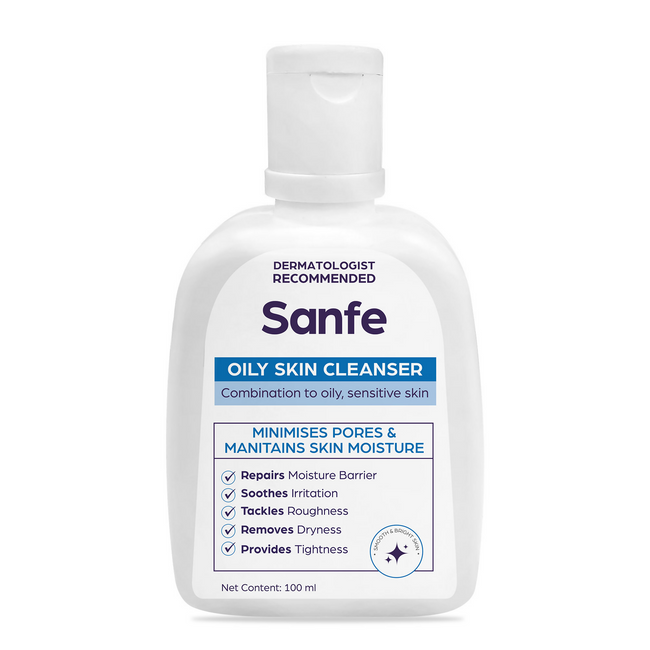 Sanfe Oily Skin Cleanser Minimises Pores & Maintains Skin Moisture cetaphil skin repair Face Wash Hover Image